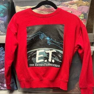 E.T. The Extra-Terrestrial Size Large Red kids sweatshirt
